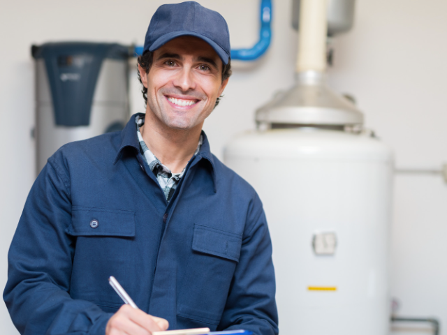 Maintenance technician on 30A by hot water heater